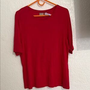 Chico's Bold Red Short Sleeve Top